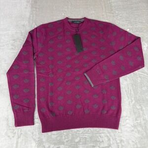 Greyson 100% Cashmere Spring Garden Tomahawk Sweater Mens Small Hawkeye New NWT